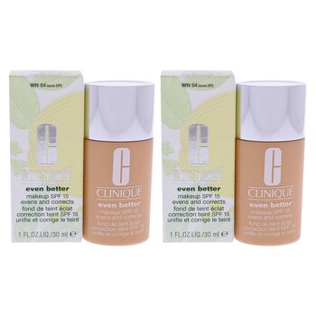 Clinique Even Better Makeup SPF 15 - WN 04 Bone by Clinique for Women - 1 oz Foundation - Pack of 2 1 oz