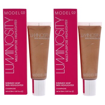 ModelCo Luminosity Shimmer Whip - Champagne by ModelCo for Women - 0.84 oz Highlighter - Pack of 2 0.84 oz