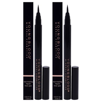 Youngblood Eye-Mazing Liquid Liner Pen - Noir by Youngblood for Women - 0.02 oz Eyeliner - Pack of 2 0.02 oz
