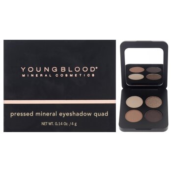 Youngblood Pressed Mineral Eyeshadow Quad - Taupe Smoke by Youngblood for Women - 0.14 oz Eye Shadow 0.14 oz