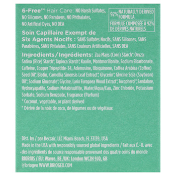 Briogeo Style Plus Treat Dry Shampoo Puff Mattifying Powder Universal by Briogeo for Unisex 0.5 oz Dry Shampoo 0.5 oz