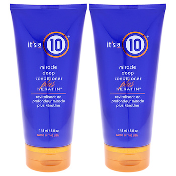 It's A 10 Miracle Deep Conditioner Plus Keratin by Its A 10 for Unisex 5 oz Conditioner Pack of 2 Fixed Size