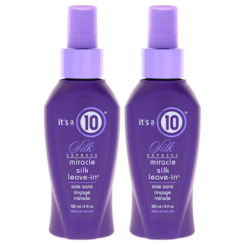It's A 10 Silk Express Miracle Silk LeaveIn by Its A 10 for Unisex 4 oz Conditioner Pack of 2 Fixed Size