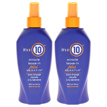 It's A 10 Miracle Leave In Plus Keratin by Its A 10 for Unisex 10 oz Hair Spray Pack of 2 Fixed Size