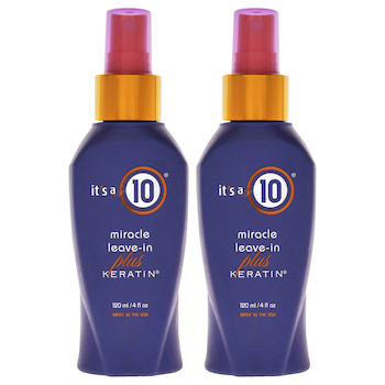It's A 10 Miracle Leave In Plus Keratin by Its A 10 for Unisex 4 oz Hair Spray Pack of 2 Fixed Size