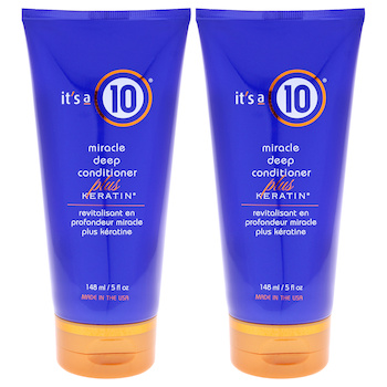 It's A 10 Miracle Deep Conditioner Plus Keratin by Its A 10 for Unisex 5 oz Conditioner Pack of 2 Fixed Size