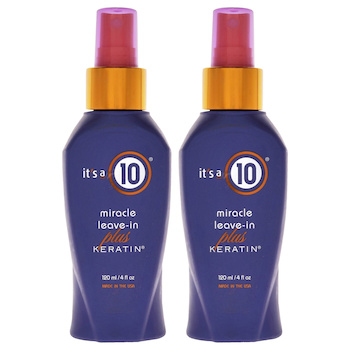 It's A 10 Miracle Leave In Plus Keratin by Its A 10 for Unisex 4 oz Hair Spray Pack of 2 Fixed Size