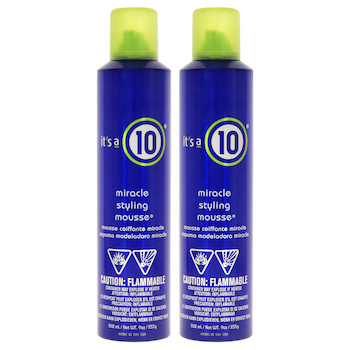 It's A 10 Miracle Styling Mousse by Its A 10 for Unisex 9 oz Mousse Pack of 2 Fixed Size