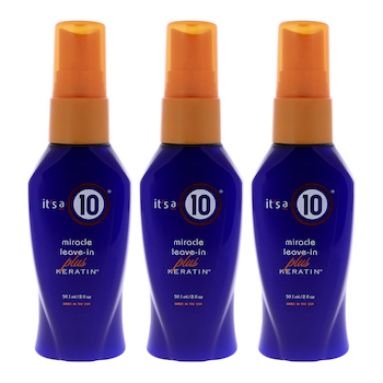 It's A 10 Miracle Leave In Plus Keratin by Its A 10 for Unisex 2 oz Hair Spray Pack of 3 Fixed Size