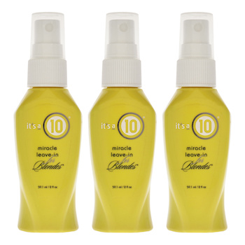 It's A 10 Miracle LeaveIn for Blondes by Its A 10 for Unisex 2 oz Treatment Pack of 3 Fixed Size
