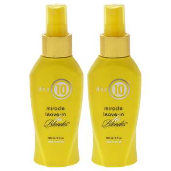 It's A 10 Miracle LeaveIn For Blondes by Its A 10 for Unisex 4 oz Treatment Pack of 2 Fixed Size