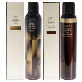 Oribe Grandiose Hair Plumping Mousse and Free Styler Working Hairspray Kit by Oribe for Unisex 2 Pc Kit 5.7oz Mousse, 9oz Hai Fixed Size