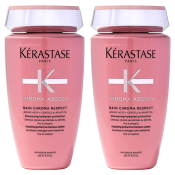 Kerastase Chroma Absolu Bain Chroma Respect Shampoo by Kerastase for Unisex 8.4 oz Shampoo Pack of 2 8.5 oz
