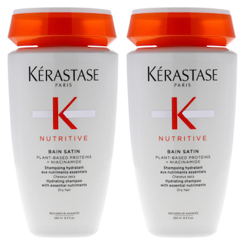 Kerastase Nutritive Bain Satin Shampoo by Kerastase for Unisex 8.5 oz Shampoo Pack of 2 8.5 oz