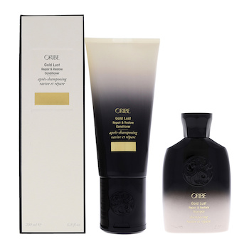 Oribe Gold Lust Repair and Restore Shampoo and Conditioner Kit by Oribe for Unisex 2 Pc Kit 2.5oz Shampoo, 6.8oz Conditioner 2 Pc Kit