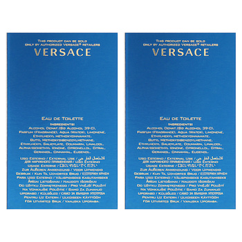 Versace Versace Eros by Versace for Men 1 oz EDT Spray Pack of 2 1 oz