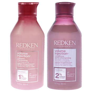 Redken Volume Injection Kit by Redken for Unisex 2 Pc Kit 10.1oz Shampoo, 10.1oz Conditioner 2 Pc Kit