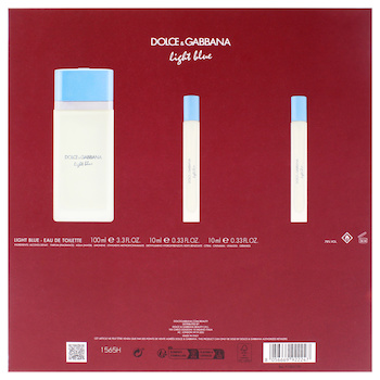 Dolce & Gabbana Light Blue by Dolce and Gabbana for Women 3 Pc Gift Set 3.3oz EDT Spray, 2 x 0.33oz EDT Spray (Mini) 3 Pc Gift Set