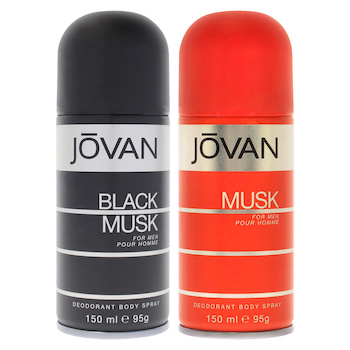 Jovan Jovan Kit by Jovan for Men 2 Pc Kit 5oz Deodorant Spray Musk, 5oz Deodorant Spray Black Musk 2 Pc Kit