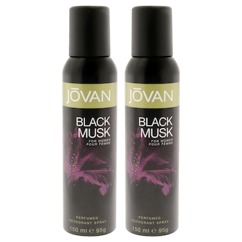 Jovan Black Musk by Jovan for Women 5 oz Deodorant Spray Pack of 2 5 oz