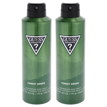 Guess Guess Elements Forest Green by Guess for Men 6 oz Body Spray Pack of 2 6 oz
