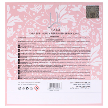 Lattafa Yara by Lattafa for Women 2 Pc Gift Set 3.4oz EDP Spray, 6.7oz Deodorant Spray 2 Pc Gift Set