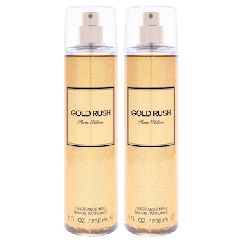 Paris Hilton Gold Rush by Paris Hilton for Women 8 oz Body Mist Pack of 2 8 oz