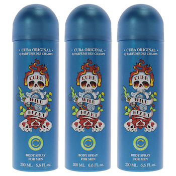 Cuba Cuba Wild Heart by Cuba for Men 6.6 oz Body Spray Pack of 3 6.6 oz