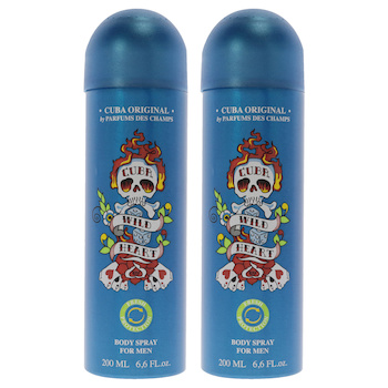 Cuba Cuba Wild Heart by Cuba for Men 6.6 oz Body Spray Pack of 2 6.6 oz