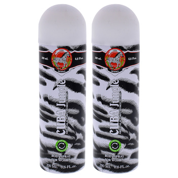 Cuba Cuba Jungle Zebra by Cuba for Women 6.6 oz Body Spray Pack of 2 6.6 oz