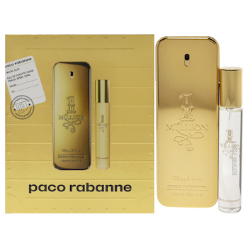 Paco Rabanne 1 Million by Paco Rabanne for Men 2 Pc Gift Set 3.4oz EDT Spray, 0.68oz EDT Spray 2 Pc Gift Set