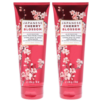 Bath & Body Works Japanese Cherry Blossom by Bath and Body Works for Women 8 oz Body Cream Pack of 2 8 oz
