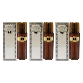 Cuba Cuba Gold by Cuba for Men 3.3 oz Aftershave Pack of 3 Fixed Size