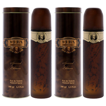 Cuba Cuba Gold Special Edition by Cuba for Men 3.3 oz EDT Spray Pack of 2 Fixed Size