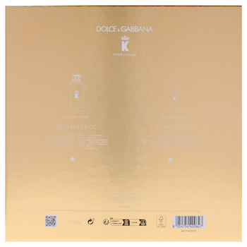 Dolce & Gabbana K by Dolce and Gabbana for Men 2 Pc Gift Set 6.7oz EDP Spray, 0.33oz EDP Spray (Mini) Fixed Size