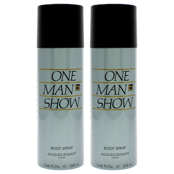 Jacques Bogart One Man Show by Jacques Bogart for Men 6.6 oz Body Spray Pack of 2 6.6 oz