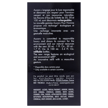 Loris Azzaro Azzaro by Azzaro for Men 1.7 oz EDT Spray (Refillable) Fixed Size