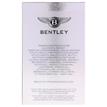 Bentley Bentley by Bentley for Men 3.4 oz EDT Spray Fixed Size