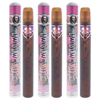 Cuba Cuba City Miami by Cuba for Women 1.17 oz EDP Spray Pack of 3 1.17 oz