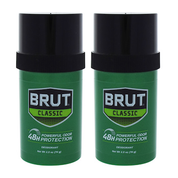 Faberge Brut by Faberge Co. for Men 2.5 oz Deodorant Stick Pack of 2 2.5 oz