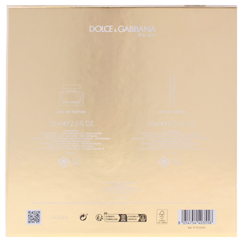 Dolce & Gabbana The One by Dolce and Gabbana for Women 2 Pc Gift Set 2.5oz EDP Spray, 0.33oz EDP Spray (Mini) 2 Pc Gift Set
