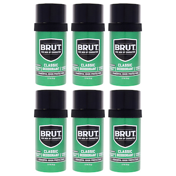 Faberge Brut by Faberge Co. for Men 2.5 oz Deodorant Stick Pack of 6 2.5 oz