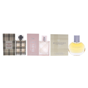 Burberry Burberry Fragrance Kit by Burberry for Women 3 Pc Kit 1.7oz Burberry EDP Spray, 1.6oz Burberry Brit Sheer EDT Spray, 1. 3 Pc Kit