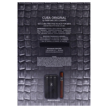 Cuba Cuba Prestige Black by Cuba for Men 2 Pc Gift Set 3oz EDT Spray, 1.17oz EDT Spray 2 Pc Gift Set