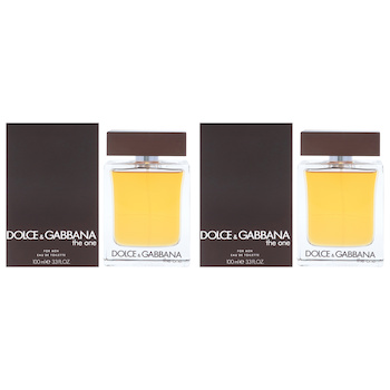 Dolce & Gabbana The One by Dolce and Gabbana for Men 3.3 oz EDT Spray Pack of 2 3.3 oz