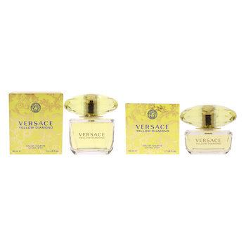 Versace Versace Yellow Diamond Kit by Versace for Women 2 Pc Kit 3oz EDT Spray, 1.7oz EDT Spray 2 Pc Kit