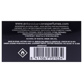 Antonio Banderas The Secret by Antonio Banderas for Men 3.4 oz EDT Spray Fixed Size