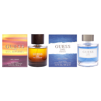 Guess Guess Kit by Guess for Men 2 Pc Kit 3.4oz Guess 1981 Indigo EDT Spray, 3.4oz Guess 1981 Los Angeles EDT Spray 2 Pc Kit