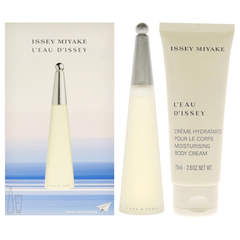Issey Miyake Leau Dissey by Issey Miyake for Women 2 Pc Gift Set 3.3oz EDT Spray, 2.6oz Moisturizing Body Cream 2 Pc Gift Set