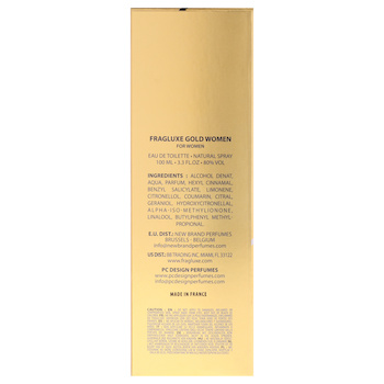 Fragluxe Gold by Fragluxe for Women 3.3 oz EDT Spray 3.3 oz